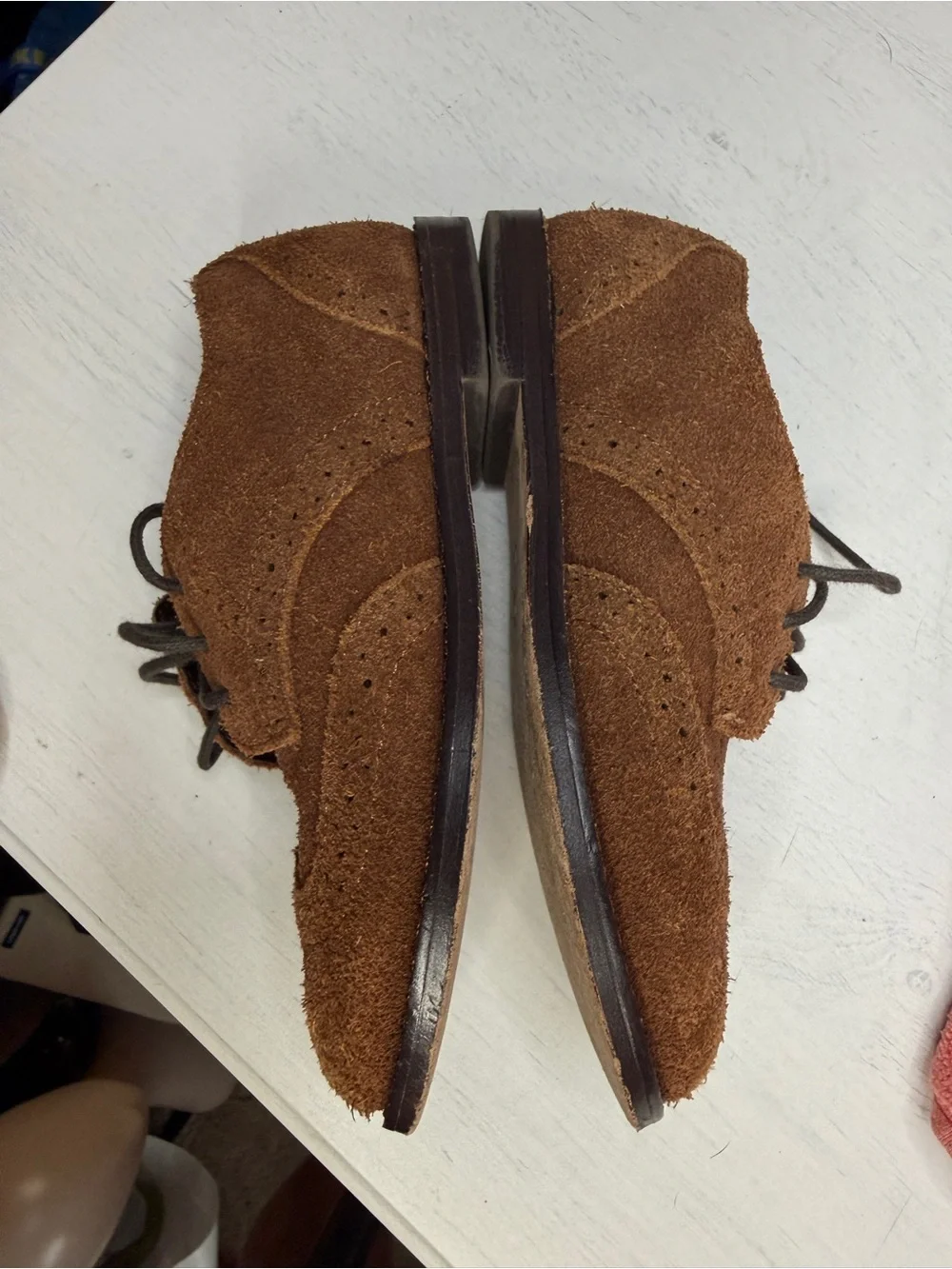 Janie and Jack Cinnamon Suede Wingtip Shoe size 9